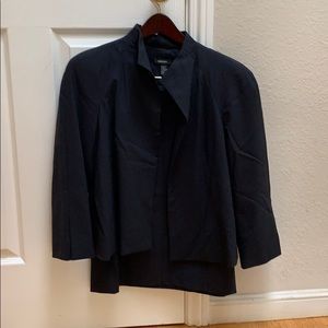 DKNY navy pinstriped skirt suit